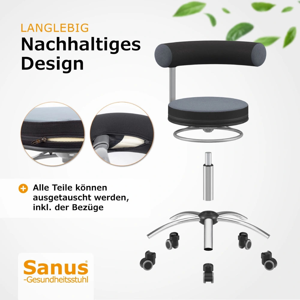 Sanus®-Gesundheitsstuhl Feste Rückenlehne Duo-Kunstleder